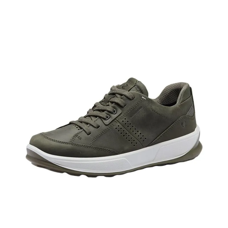 Ecco Wear Resistant Low Top Casual Shoes Men's Army Green-2