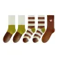 5 Pack (2 White, 2 Green, 2 Brown, 1 Brown Pattern)