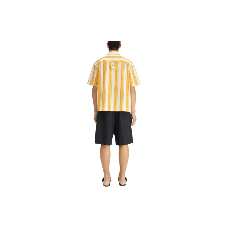 Jacquemus Logo embroidered Striped Shirt-5
