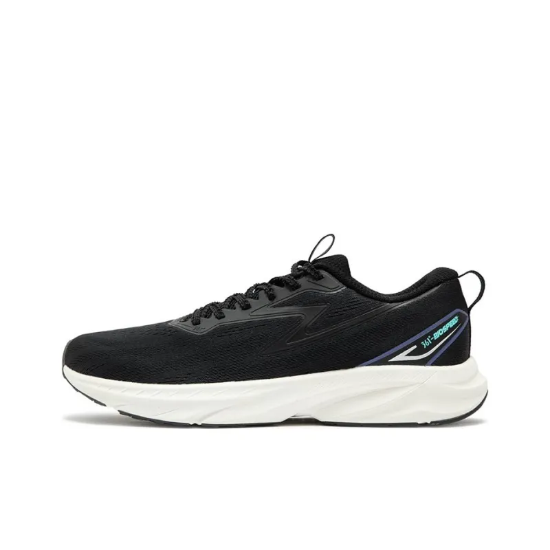 361° Anti Slip Wear Resistant Low Top Casual Running Shoes Men's Black Blue-0