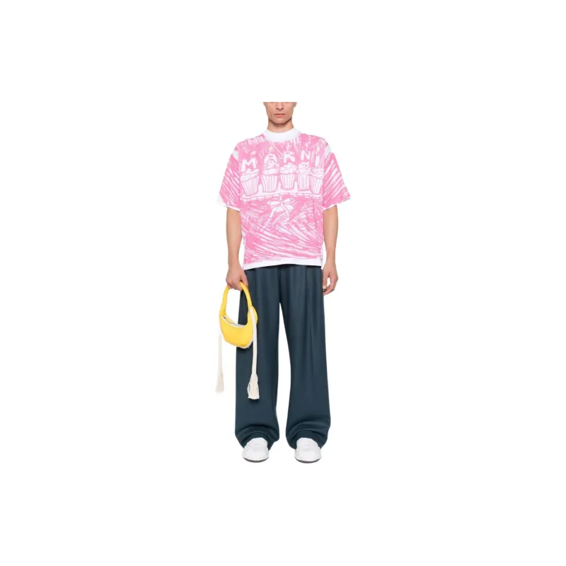 MARNI Cake-Print Jersey Crewneck T-Shirt-1
