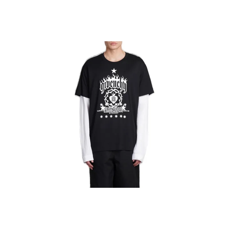 Givenchy Logo Printed Layered T Shirt-2