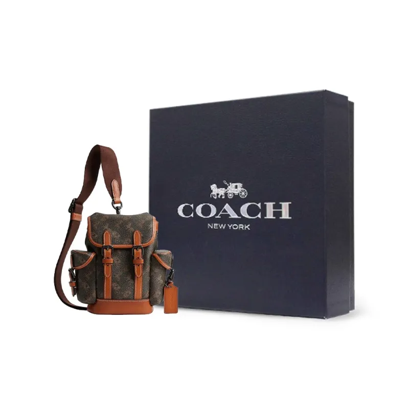 COACH Hitch Printed Coated Canvas Sling Bag, Crossbody Bag Mini Women's Truffle-4