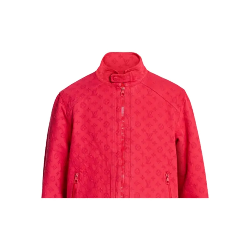 LOUIS VUITTON Denim Jacket Men's Red-3