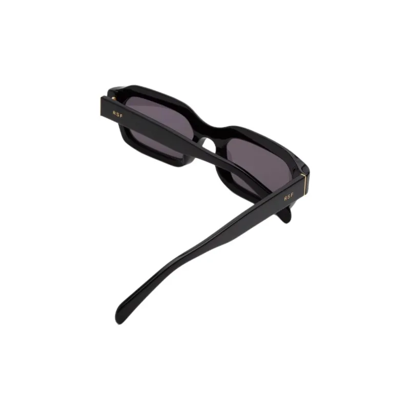 Retrosuperfuture Plate Frame Irregular Shape Sunglasses Unisex Black-2