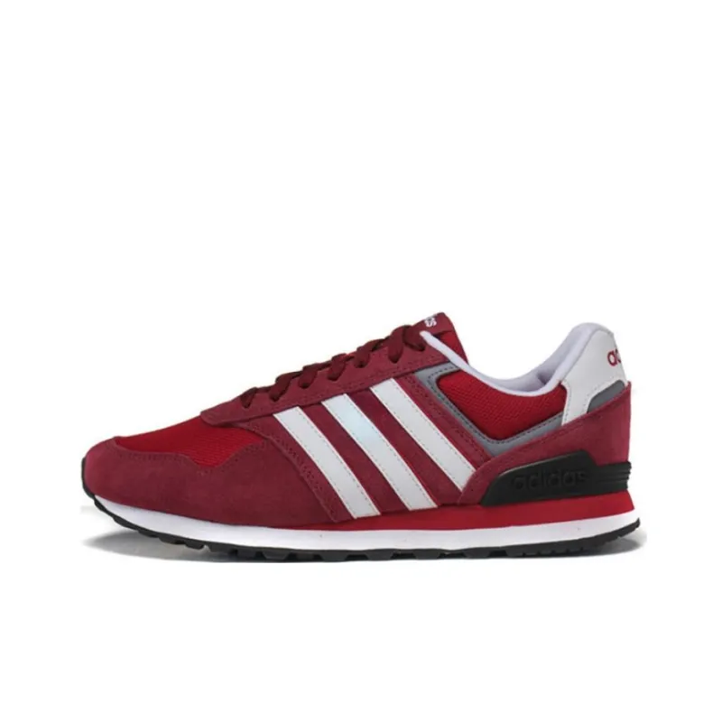 Adidas Neo 10K Slip-Resistant Low-Top Running Shoes Men's Red-0