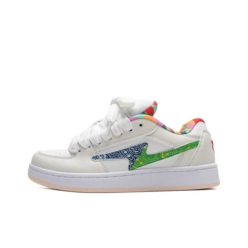 ABCYLM Slip Resistant Cushioning Impact Resistance Wear Resistant Low Top Skateboard Shoes Women's Paisley-0