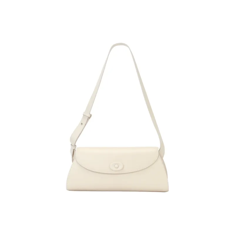 OMI Split Cow Leather Underarm Shoulder Bag Regular Women's Caramel/Ecru/Black/Light Blue-3