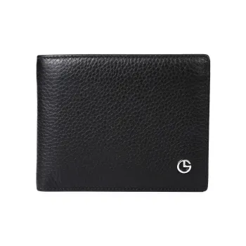 GOLDLION Top Grain Cow Leather Wallet Regular Men's Black