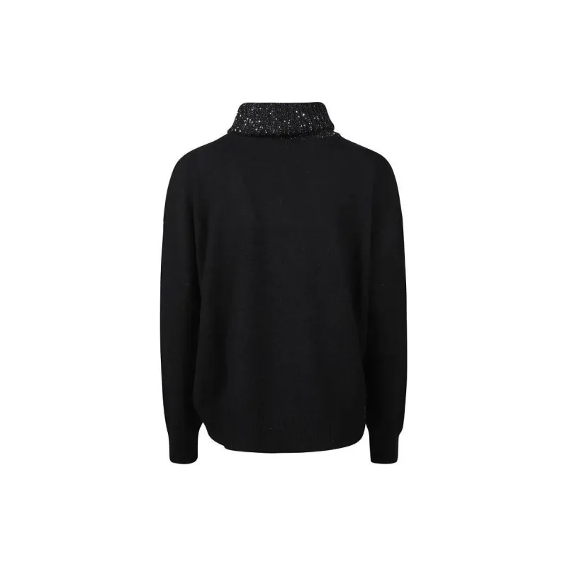 Fabiana Filippi Sequinned High Neck Knitted Jumper-1