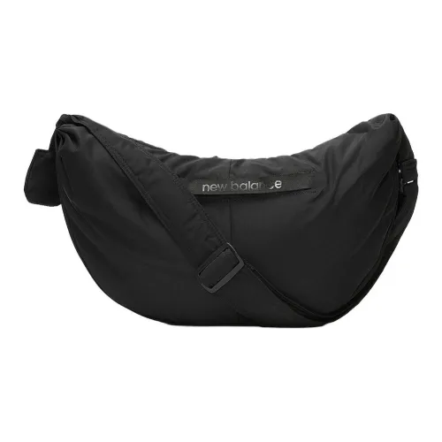 New Balance Polyester Crescent Bag Shoulder Bag Crossbody Bag Medium Size Unisex Black