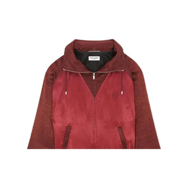 SAINT LAURENT FW22 Jackets & Coats Men's Burgundy-3