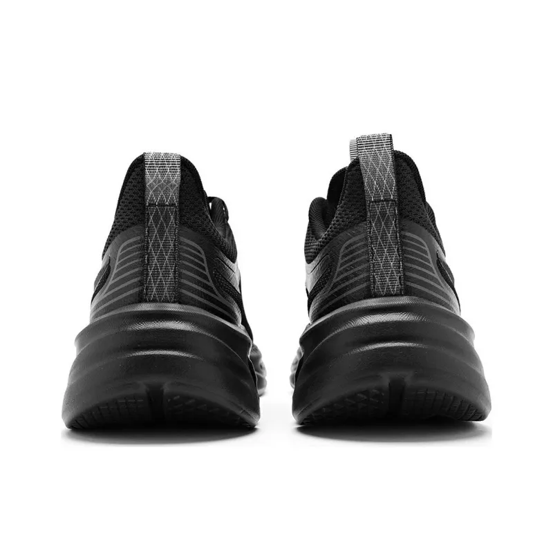 QIAODAN Anti Slip Wear Resistant Low Top Casual Running Shoes Men's Black-4