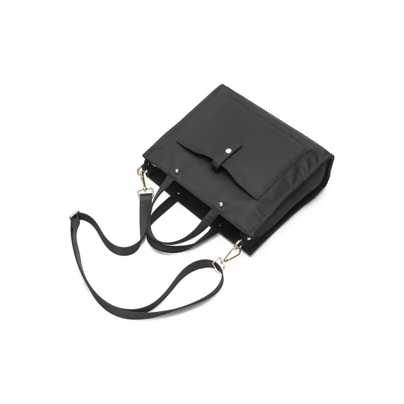 DOSRFINI Polyamide Tote One Shoulder Handbag Regular Women's Black-3