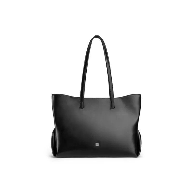 INJOYLIFE Cow Leather Tote Bag Shoulder Bag Regular Women's Black-0