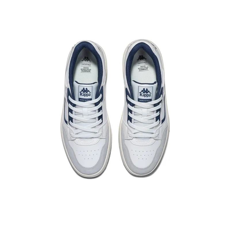 Kappa Back to Back Anti Slip Wear Resistant Low Top Skateboard Shoes Unisex Blue White-3
