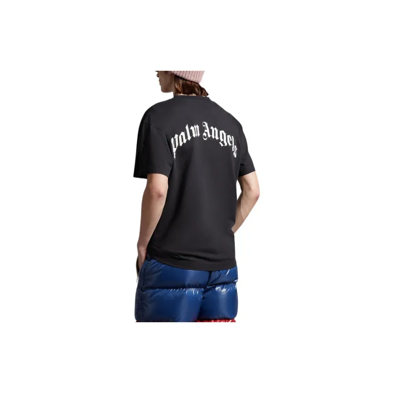 Palm Angels X MONCLER GENIUS Palm Angles Collaboration Collection T-Shirts Unisex Black-3