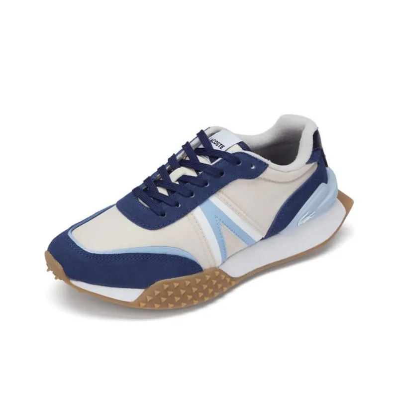 LACOSTE Low Top Casual Shoes Women's Ecru/Navy Blue-1