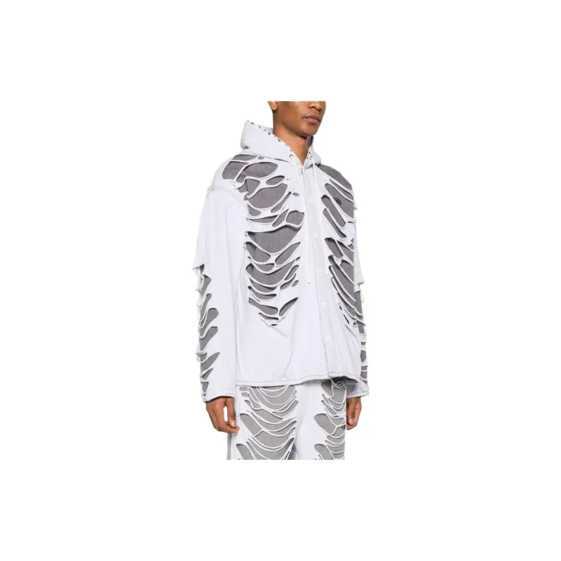 DIESEL D-Dewny-Hood-S Cut-Out Detailed Shirt-4