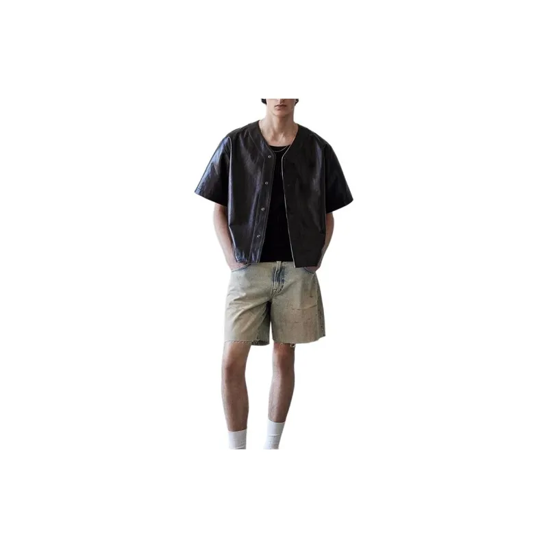 FRAME SS24 Leather Jacket Men's Black-3