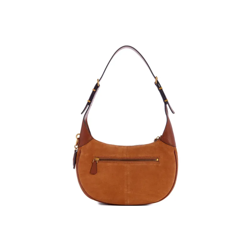 GUESS Suede Hobo Bag Handbag Shoulder Bag Women's Brown-2