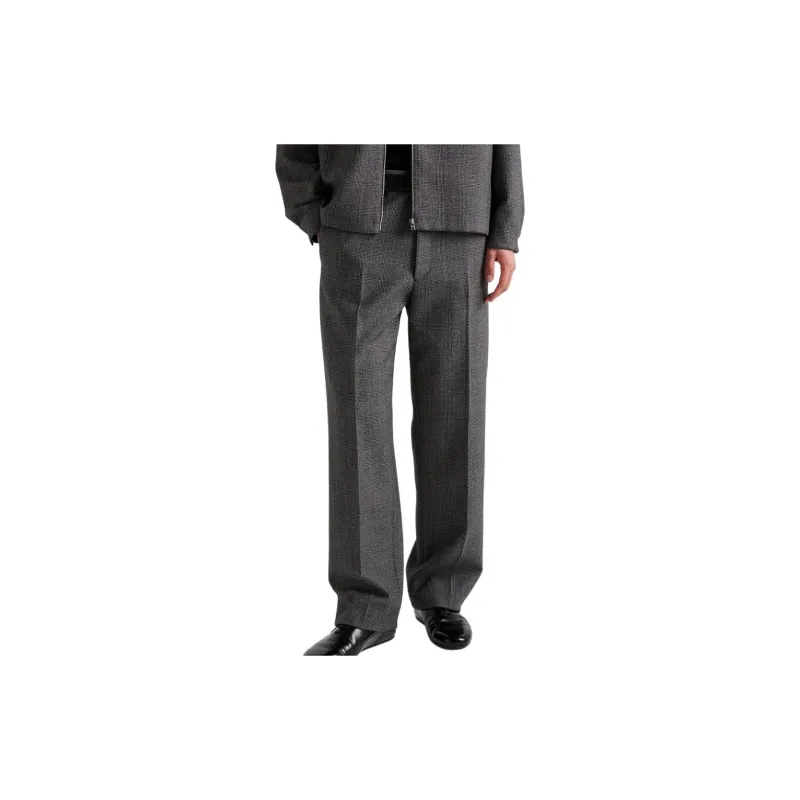 PRADA Houndstooth Wool Trousers-3