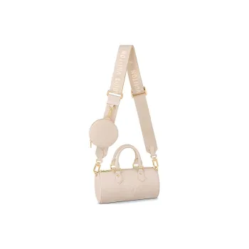 LOUIS VUITTON Bb Papillon Embossed Creme Beige