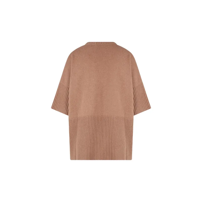 MaxMara Oversized Crewneck Knitted T-Shirt-1