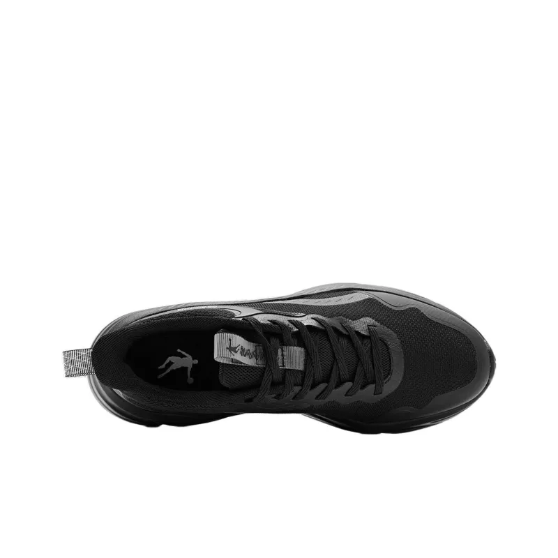 QIAODAN Anti Slip Wear Resistant Low Top Casual Running Shoes Men's Black-3