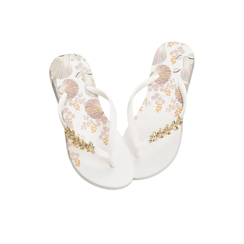 HOTMARZZ Flip Flops Women's White-3