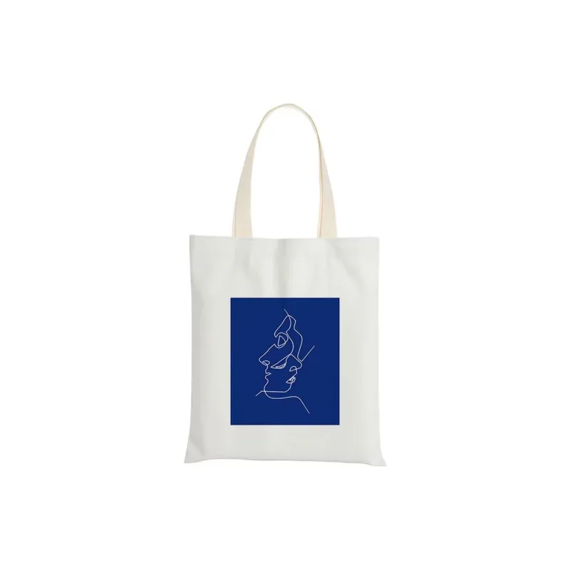 AOSONG Canvas Bag, Tote Handbag Small Medium Large Size Unisex Klein Blue-54
