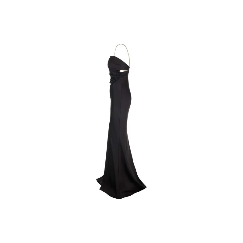 The Attico Cut Out Detailed Flared Sleeveless Dress-2