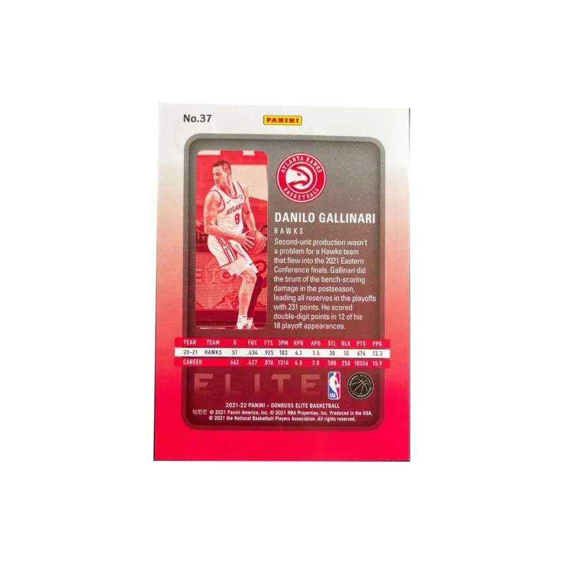 PANINI 2021 22 Elite Hawks Danilo Gasol 03/10 Serial Gold Parallel Player Card Product Access Sports Cards 1 Pc-1