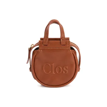 Clos Top Grain Cow Leather Apple Handbag Bag Accessory Women's Brown/Apricot/Black