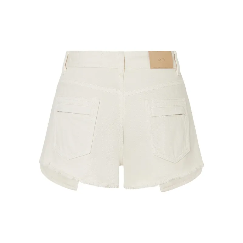 MOCO Denim Shorts Women's White-1