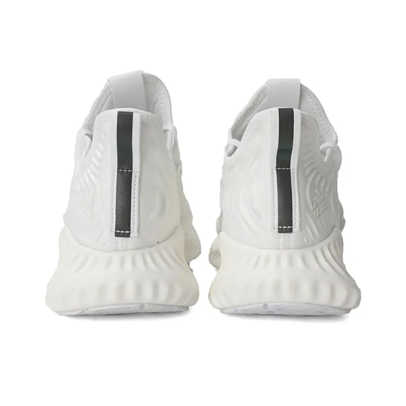 Adidas Alphabounce Instinct Slip Resistant And Breathable Low Top Casual Running Shoes Unisex Gray White-3