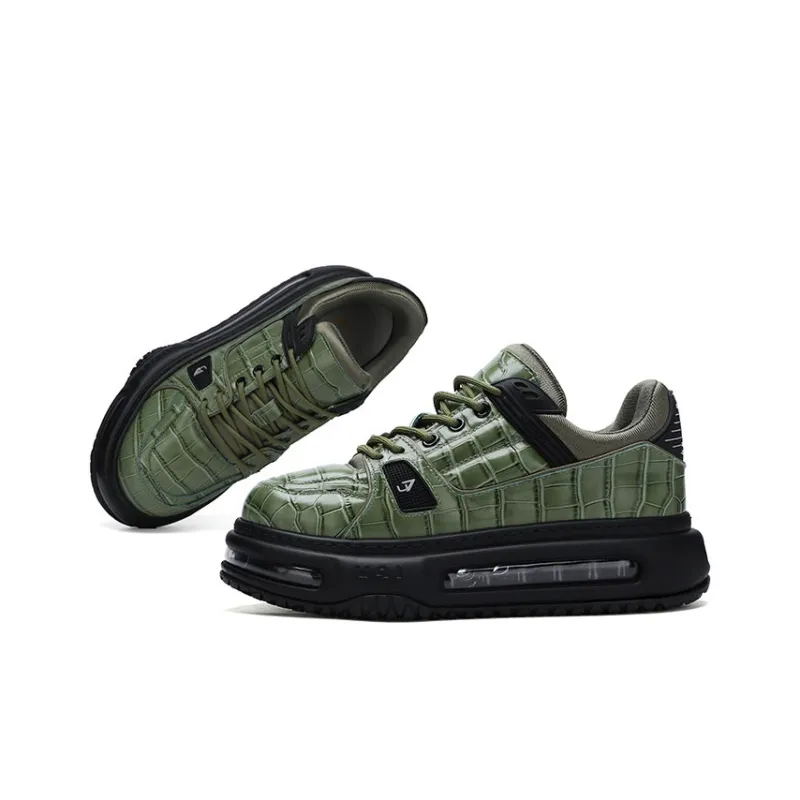 U7 Low Top Skateboard Shoes Men's Green-2