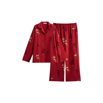 Same Language Pajama Set Women's Christmas Red