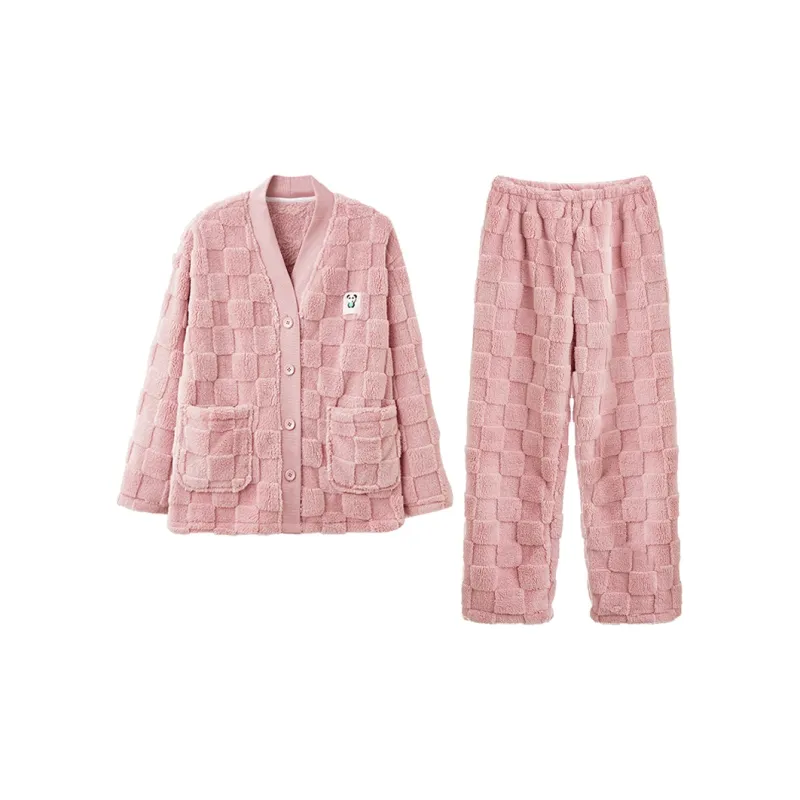 Ordifen Pajama Set Women's Pink-0