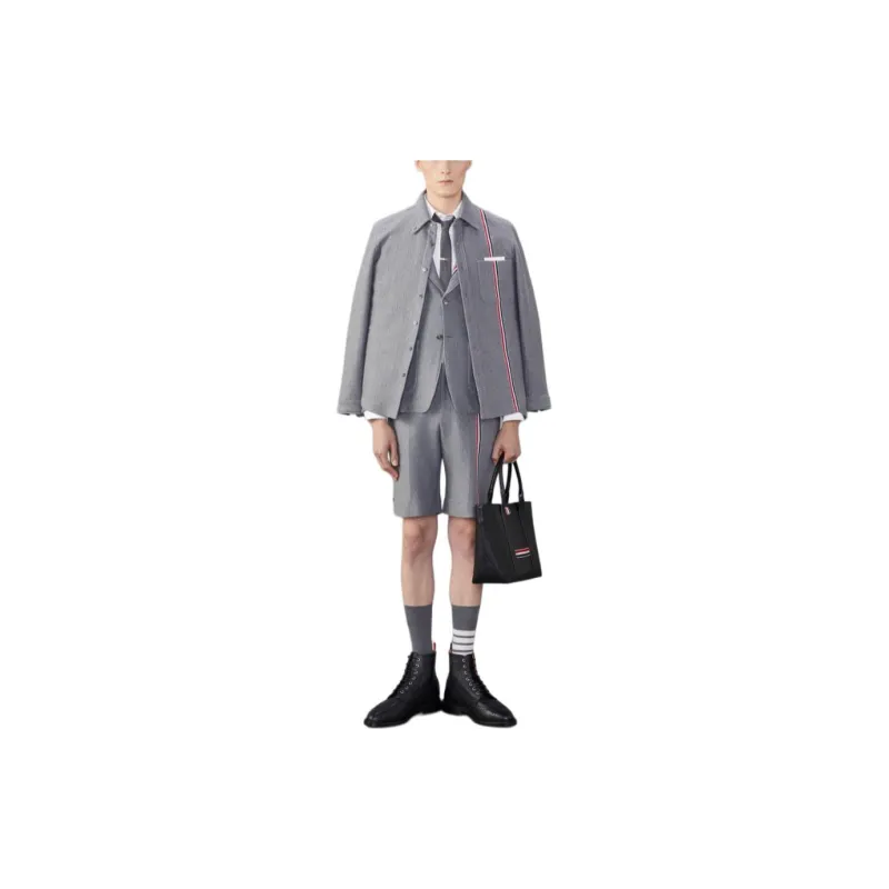 THOM BROWNE Rwb Stripe Bermuda Shorts-1