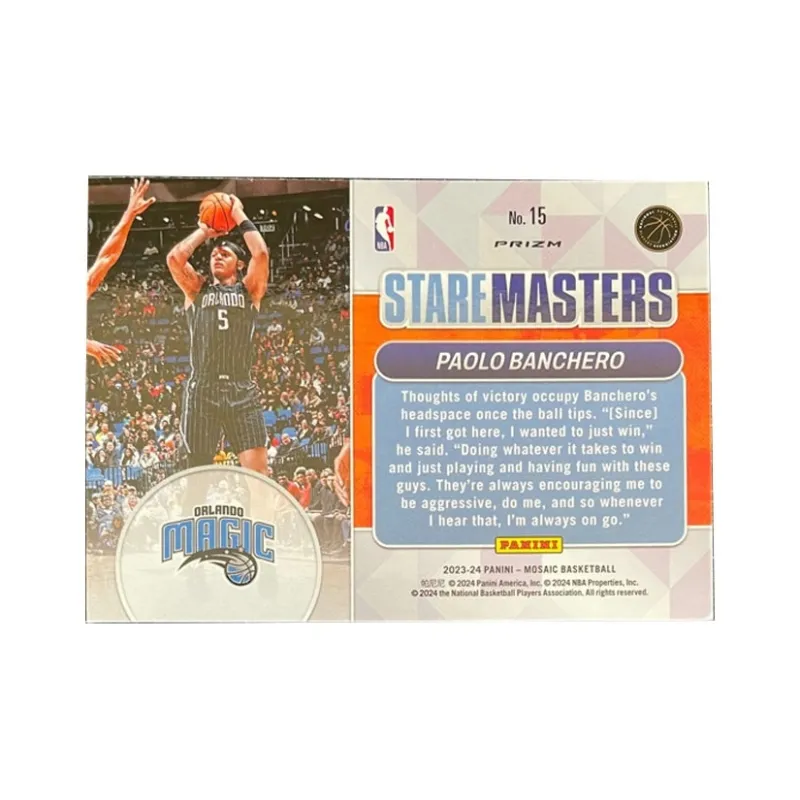 PANINI 2023 24 Mosaic Magic #1 Overall Banchero Teca Mosaic Fold Player Card Product Access Sports Cards 1 Pc-1