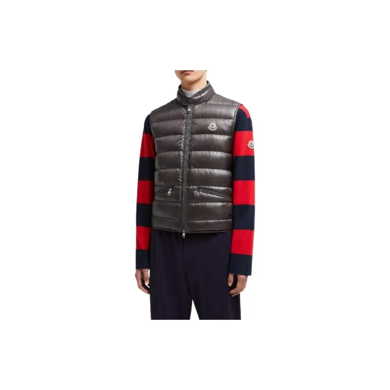 Moncler Gui Series Vests Men Dark Gray-3