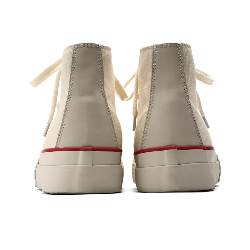 Fang Sanhuo Breathable Lightweight High Top Canvas Shoes Unisex White-4