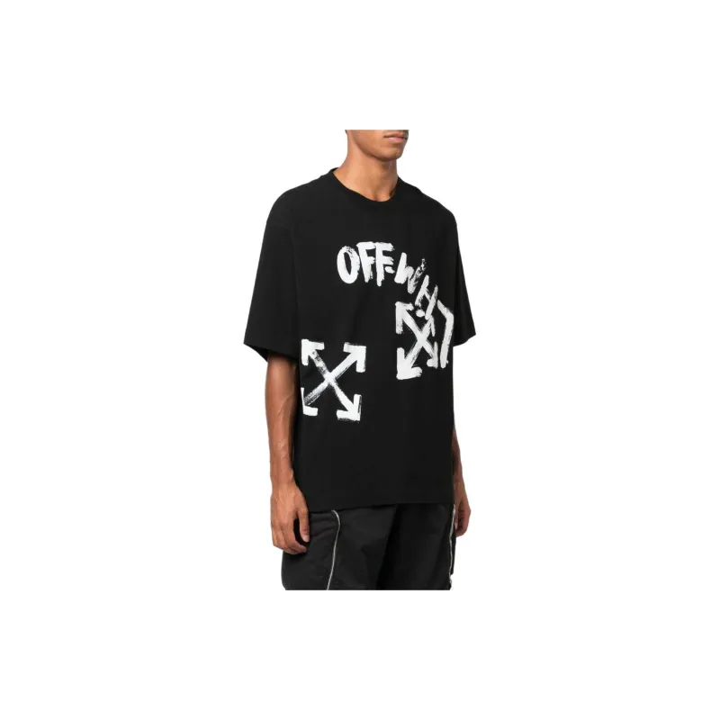 OFF WHITE Paint Script Over Skate S/S Tee-4