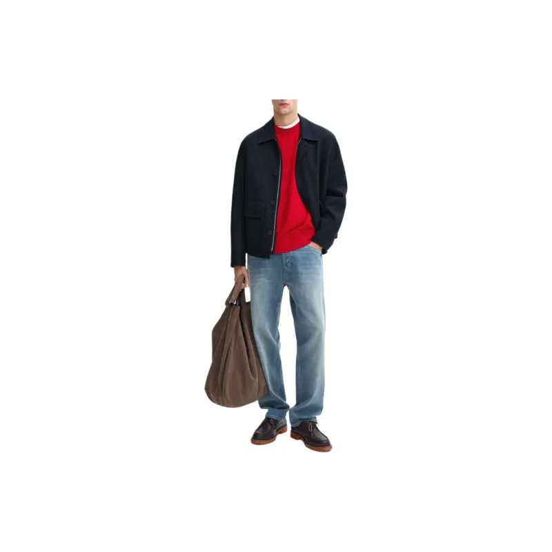 Massimo Dutti Coats Men's Navy Blue-2