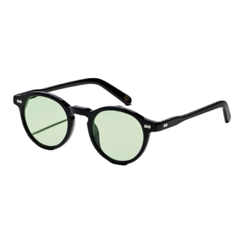 MOSCOT Acetate Round Sunglasses Unisex Black-0
