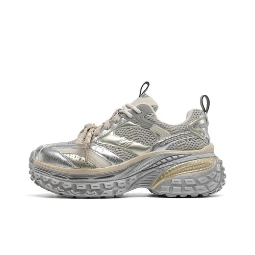 EBLAN Chunky Sneakers Women's Low-Top Champagne