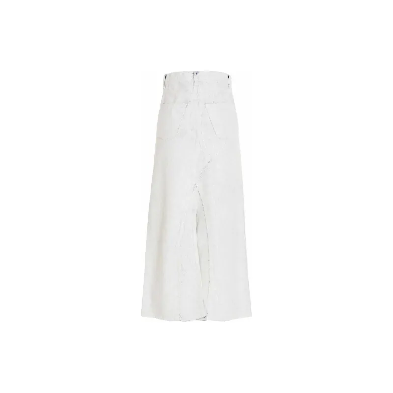 Maison Margiela Denim Long Skirt Women's White-1