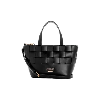 GUESS Artificial Leather Tote Bag Shopping Bag Shoulder Bag Crossbody Bag Handbag Small Size Women's Black