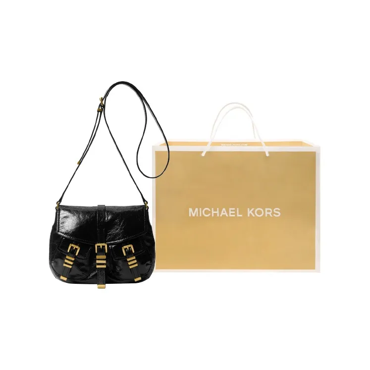 MICHAEL KORS Waxed Leather Crossbody Bag Small Size Women's-3